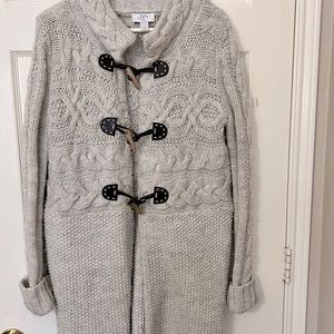 Ann Taylor LOFT sweater cardigan size Medium petite in gray
